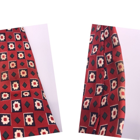 Brooks Brothers All Silk Floral Geo Pattern - Picture 6 of 6